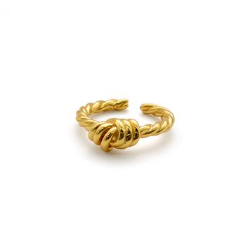 Knotenring Gold, Freundschaftsring, verstellbar