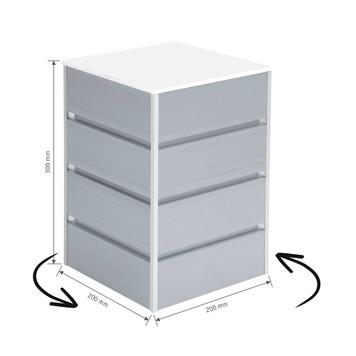 Drehbarer FlexiSlot® Lamellenwand Tischtower „York”