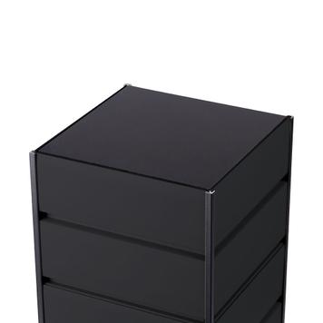 Drehbarer FlexiSlot® Lamellenwand Tischtower „York“ Black Edges