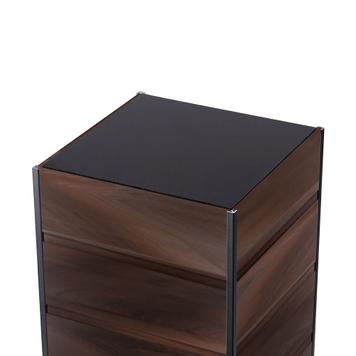 Drehbarer FlexiSlot® Lamellenwand Tischtower „York“ Black Edges
