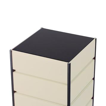 Drehbarer FlexiSlot® Lamellenwand Tischtower „York“ Black Edges
