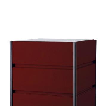 Drehbarer FlexiSlot® Lamellenwand Tischtower „York“ Black Edges