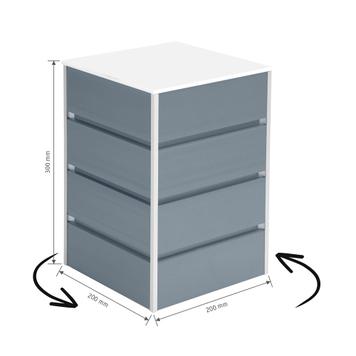 Drehbarer FlexiSlot® Lamellenwand Tischtower „York”