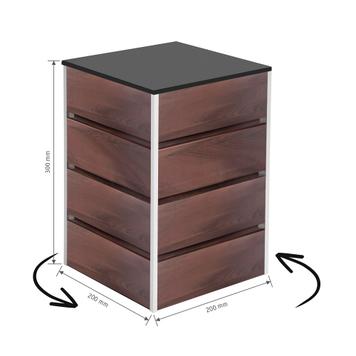 Drehbarer FlexiSlot® Lamellenwand Tischtower „York”