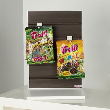 FlexiSlot® Lamellenwand Tischdisplay
