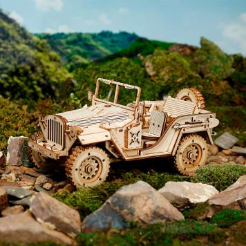 3D-Holzpuzzle Armee-Feldwagen