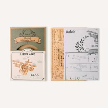 Flugzeug 3D-Puzzle aus Holz