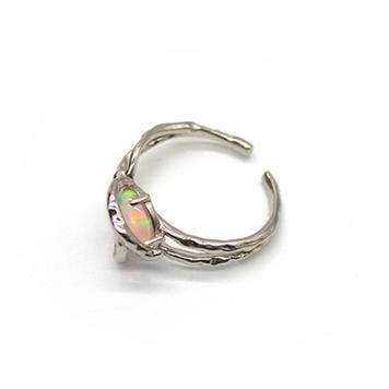Ring mit Mondstein Silber 18 mm, verstellbar