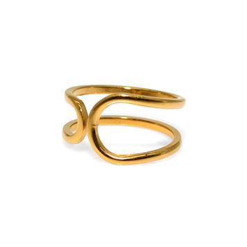 Doppelring Gold, verstellbar