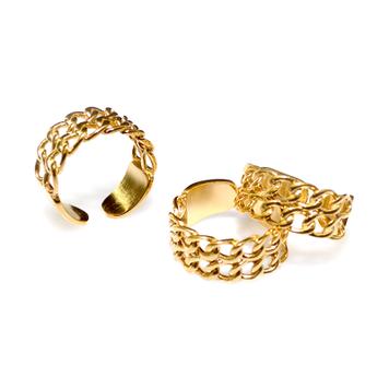 Ring mit Kettengliedern Gold, verstellbar