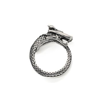 Vintage Drachen Ring Silber 20 mm, verstellbar