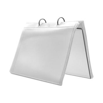 Tisch-Flipchart aus Acryl, Ringbuch DIN A5 quer inkl. 20 Hüllen