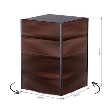 Drehbarer FlexiSlot® Lamellenwand Tischtower „York“ Black Edges
