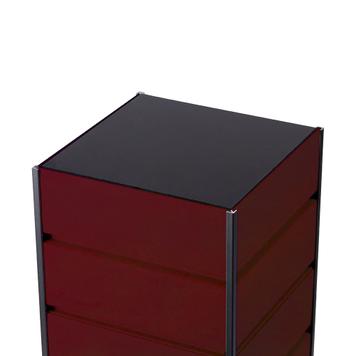 Drehbarer FlexiSlot® Lamellenwand Tischtower „York“ Black Edges