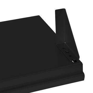 FlexiSlot® Lamellenwand Ablage aus Stahl Black