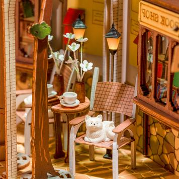 3D-Holzpuzzle Sonnenscheinstadt mit LED-Beleuchtung