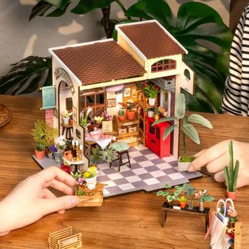 3D-Holzpuzzle Emilys Blumenladen mit LED-Beleuchtung
