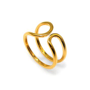 Doppelring Gold, verstellbar