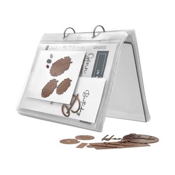 Tisch-Flipchart aus Acryl, Ringbuch DIN A5 quer inkl. 20 Hüllen