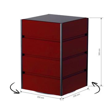 Drehbarer FlexiSlot® Lamellenwand Tischtower „York“ Black Edges