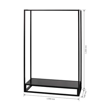 Kleiderständer mit Ablage „Construct-Black“