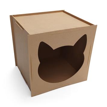 Katzenhaus aus Naturkarton