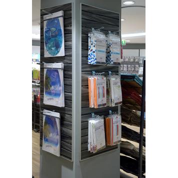 FlexiSlot® Lamellenwand Kachel Silver Frame