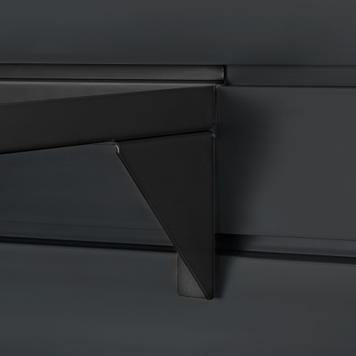 FlexiSlot® Lamellenwand Ablage aus Stahl Black