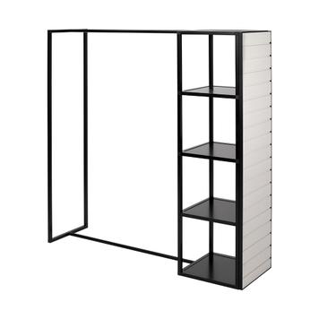 Kleiderständer mit Regal „Construct-Black“