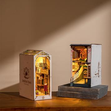 3D-Holzpuzzle Sonnenscheinstadt mit LED-Beleuchtung