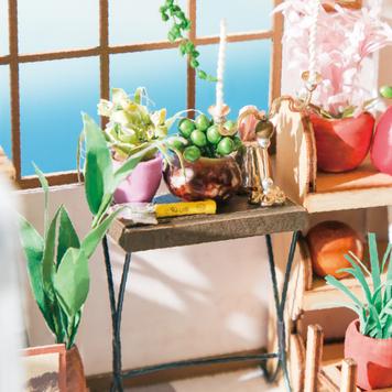 3D-Holzpuzzle Emilys Blumenladen mit LED-Beleuchtung
