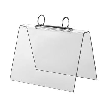 Tisch-Flipchart aus Acryl, Ringbuch DIN A5 quer inkl. 20 Hüllen