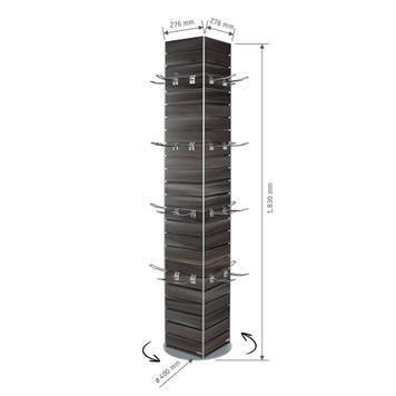 Drehbarer FlexiSlot® Lamellenwand Präsentationstower „York“
