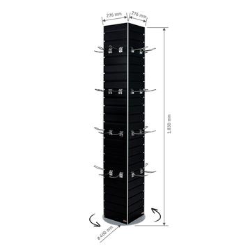 Drehbarer FlexiSlot® Lamellenwand Präsentationstower „York“