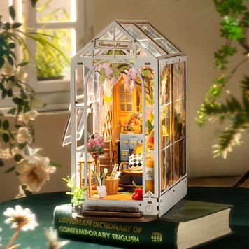 3D-Holzpuzzle Gartenhaus mit LED-Beleuchtung