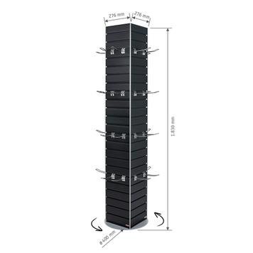 Drehbarer FlexiSlot® Lamellenwand Präsentationstower „York“