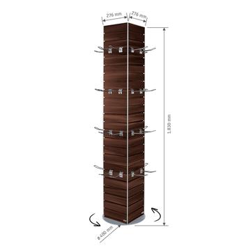 Drehbarer FlexiSlot® Lamellenwand Präsentationstower „York“