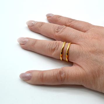 Doppelring Gold, verstellbar